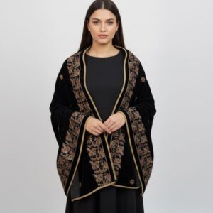Velvet Shawl Black